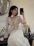 Spring Ruffled Neckline Crop Tops